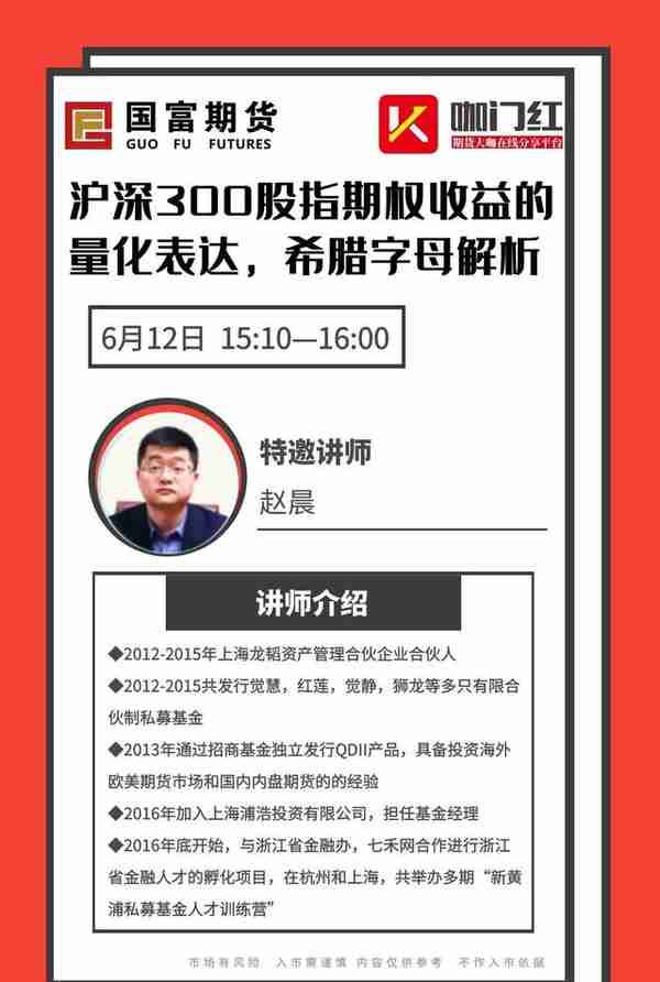 直播 ▎国富期货-沪深300股指期权收益的量化表达及希腊字母解析