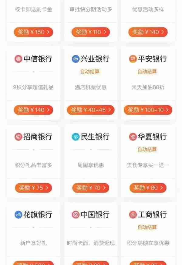 每成功一张信用卡，业务员拿多少钱？