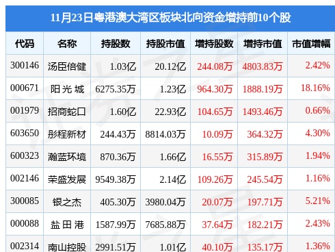 粤港澳大湾区板块11月23日涨0.07%，粤 传 媒领涨，主力资金净流出6.42亿元