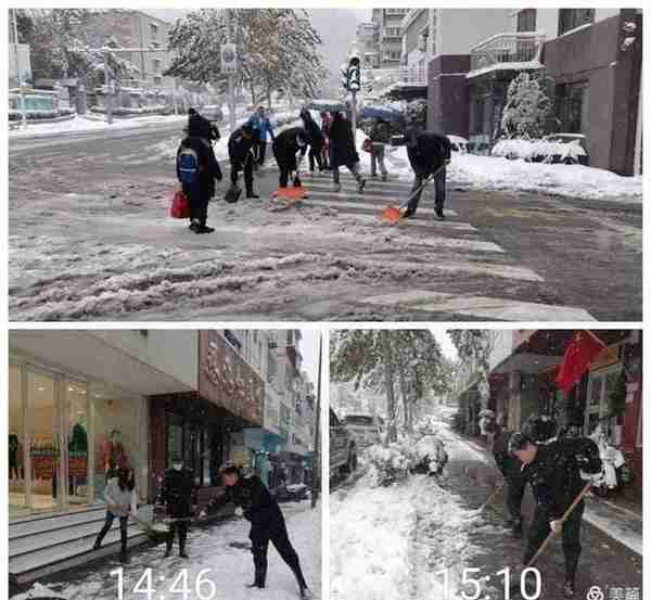 泉城社区丨历下区文东城管全员上路除积雪，保辖区道路畅通