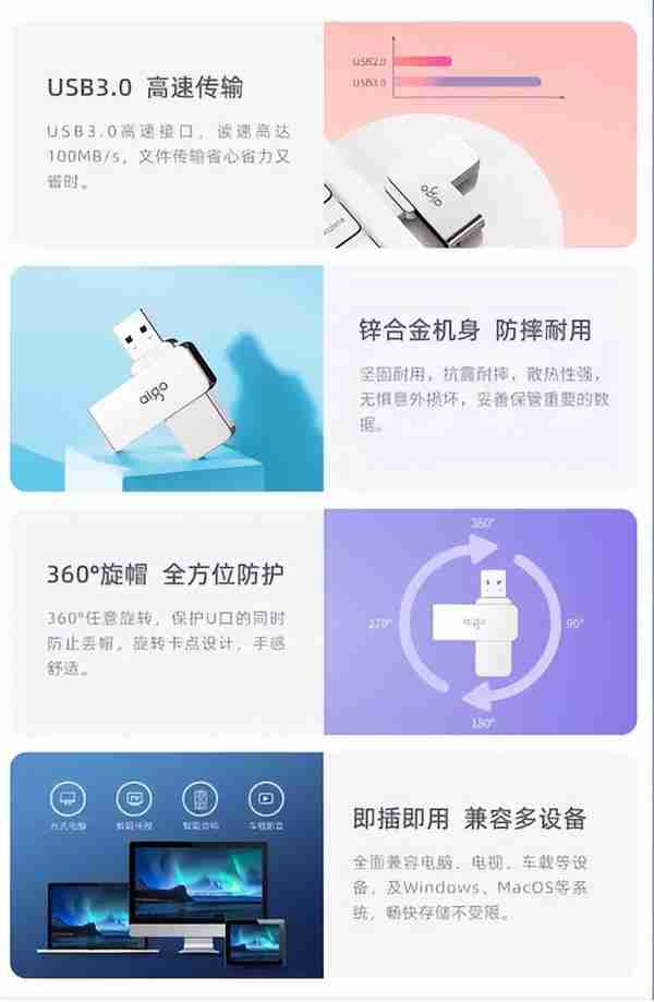 aigo U330云U盘：本地+云端双重备份，安全快人一步