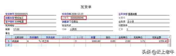 用友U8ERP系统来料加工业务解决方案