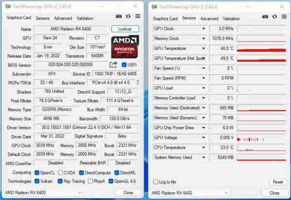 半高ITX小短卡，XFX Radeon RX 6400评测