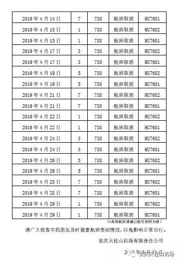 安庆天柱山机场调减北京=安庆=海口航线航班